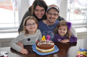 Birthday cake & a family photo