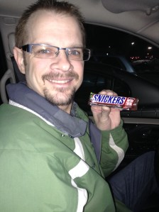Snickers snack before dinner